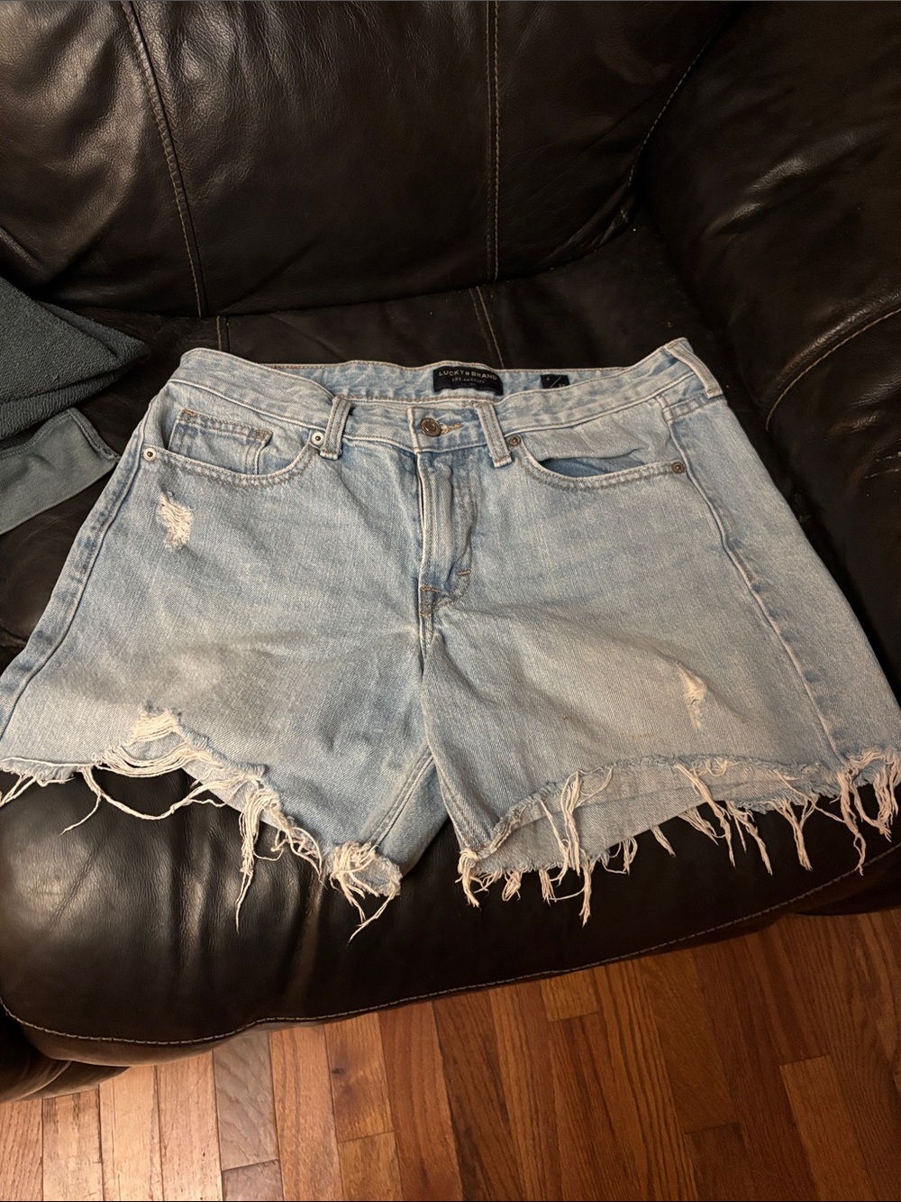 Lucky Brand Light Blue Distressed Denim Cutoff Shorts